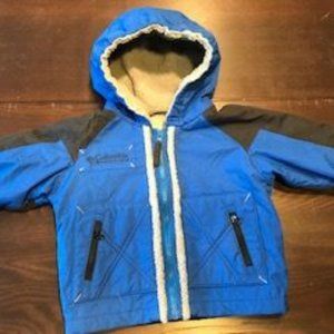 18 M blue, black & gray Columbia waterproof coat